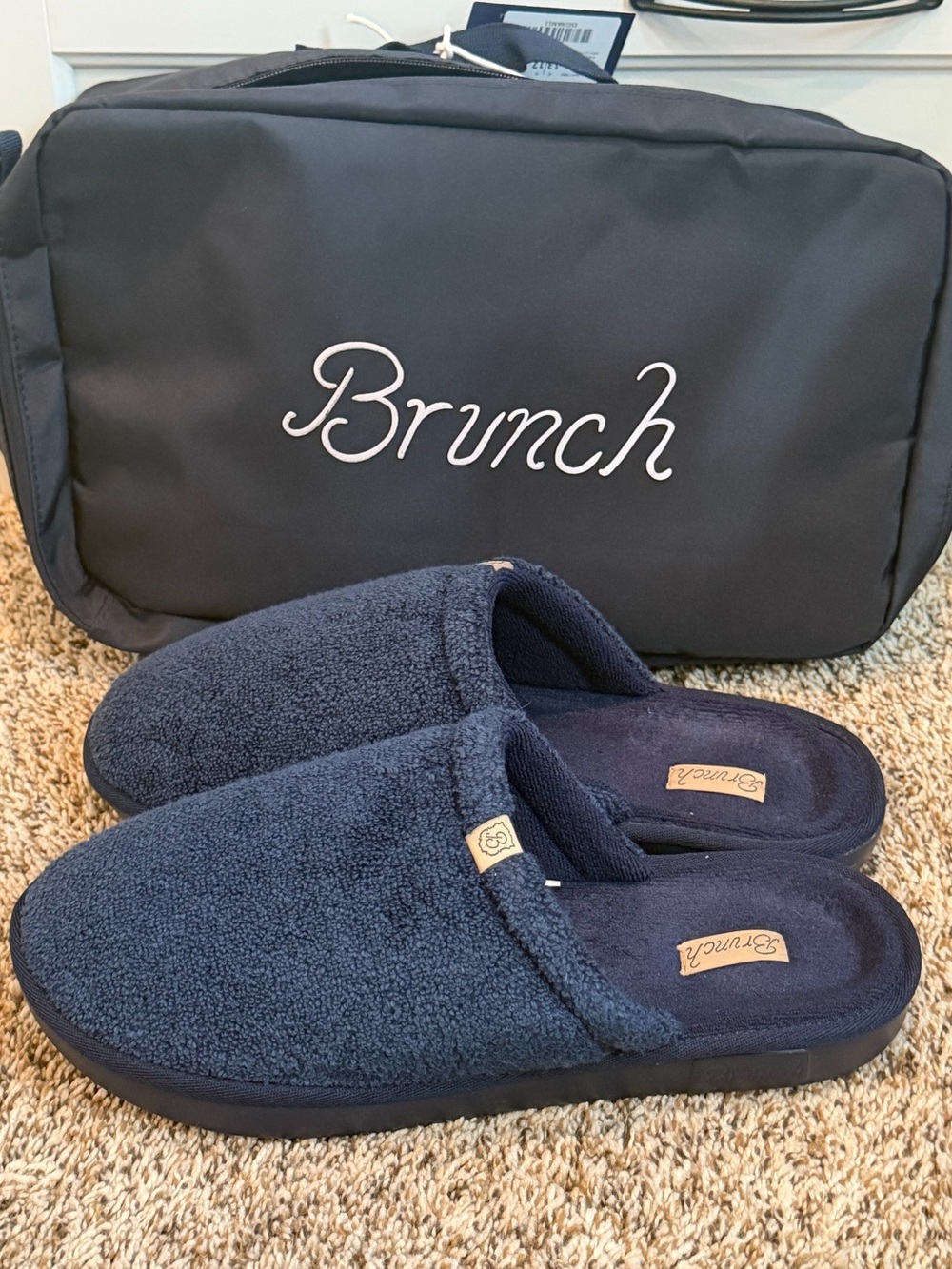 Brunch Slippers Shoes Essential Navy Terrycloth unisex, EU 45, mens 12 women 13